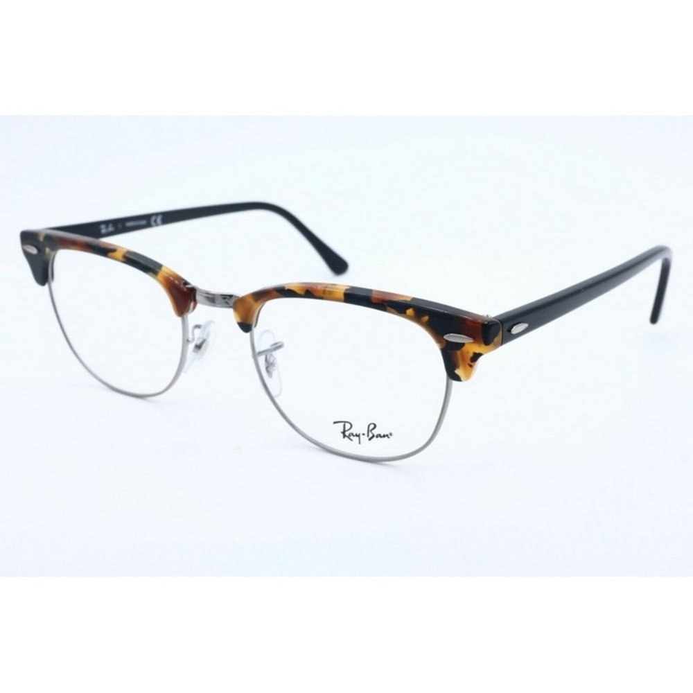 Ray Ban RB 5154 5491 Square Tortoise Eyeglasses Demo Lenses 51mm
